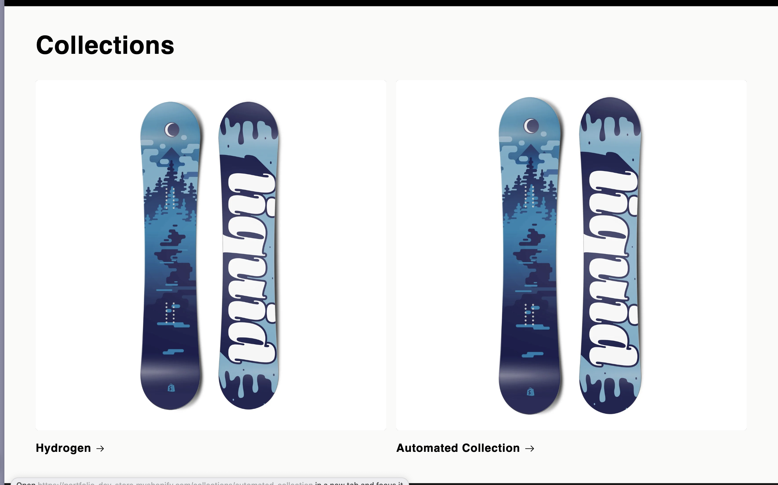 Dawn collection page