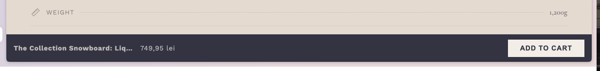 Sticky Add to Cart bar at bottom of page